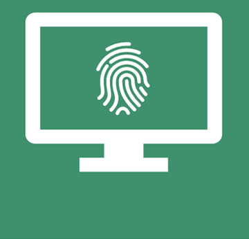 An image of a thumbprint on a screen