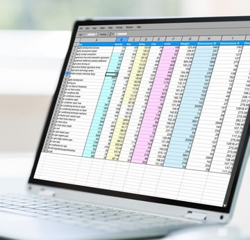 Excel spreadsheet on PC